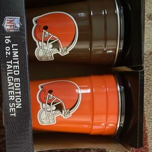 NFL Limited Edition Tailgater Set - Brown and Orange Tumblers